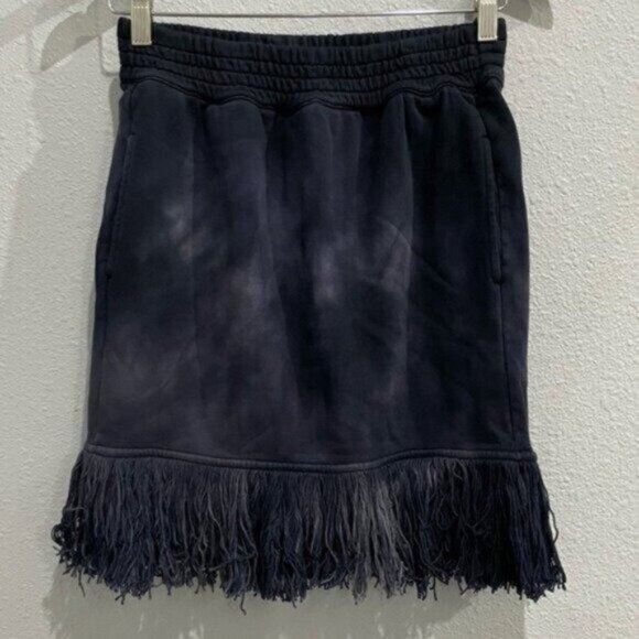 Pinko Dresses & Skirts - Pinko Western Fringe Mini Skirt Boho Shabby Chic Stretch Stretch With Pockets